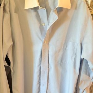Brooks Brothers Light Blue Dress Shirt with White Collar 15 1/2-34